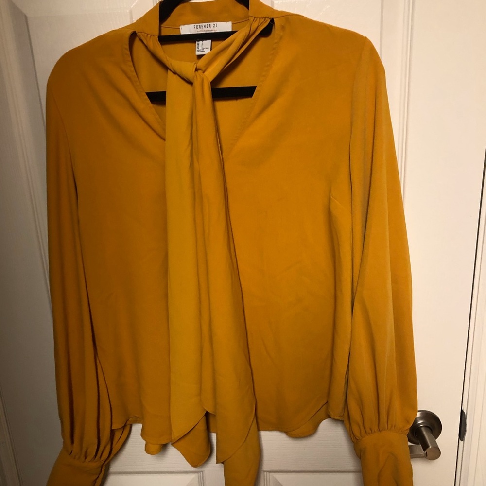 Forever 21 Yellow Dress Shirt